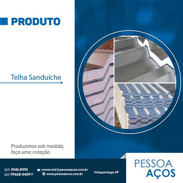 Telha Sanduíche Telha Sanduíche